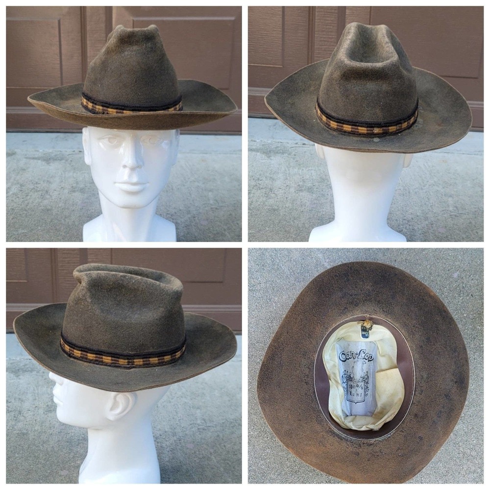 Vtg Car Lop 100% Lana (Wool) Cowboy Hat